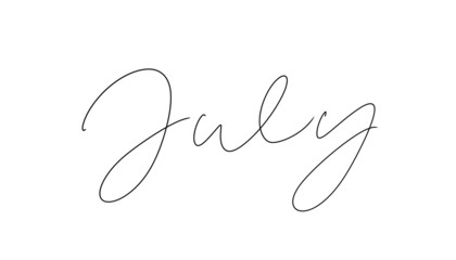 July handlettering monoline