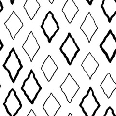 Black and white hand drawn seamless texture design for backgrounds, fabrics and wrapping paper, vector illustration