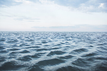 Obraz na płótnie Canvas Beautiful blue sea against the sky. Water. Background