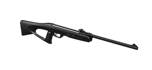 A modern air rifle with a futuristic design. Pneumatic weapons for sports and entertainment....