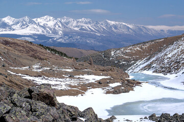 snow covered mountains