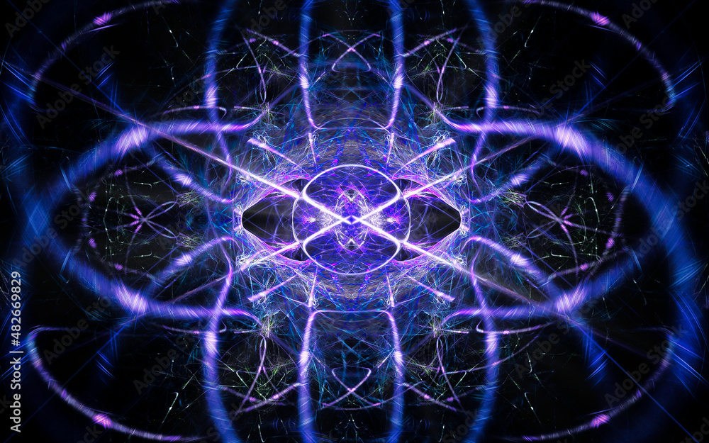 Poster digital illustration abstract image generated fractal background image wallpaper pattern of various 