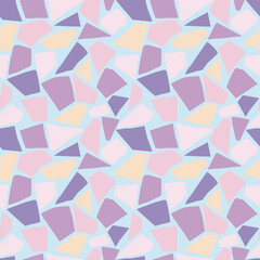 Pastel mosaic pattern with stone texture, modern fashionable pattern, geometrical shapes, vector illustration, seamless background