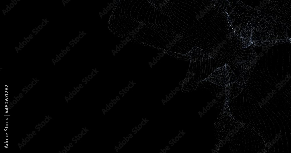 Poster abstract wireframe animation with copyspace. technology concept
