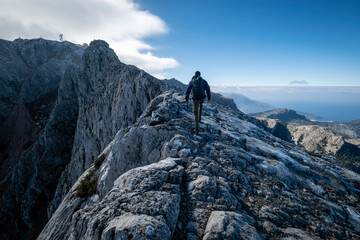 direct route to Morro den Pelut, 1323 meters (Puig Major), Escorca, Mallorca, Balearic Islands, Spain