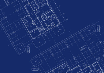 Floor plan designed building on the drawing.