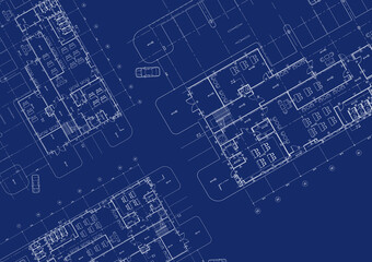 Floor plan designed building on the drawing.