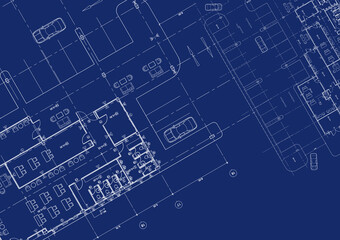 Floor plan designed building on the drawing.