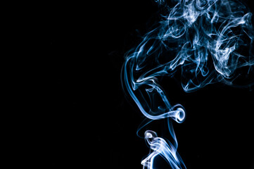 Smoke on a black background