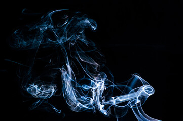 Smoke on a black background