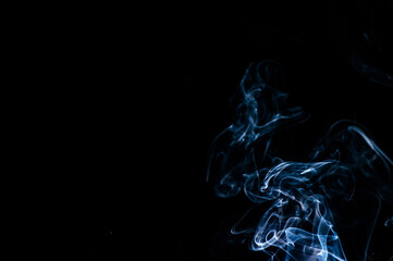 Smoke on a black background