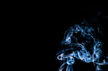 Smoke on a black background