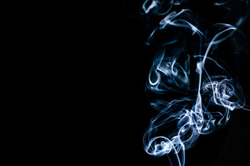 Smoke on a black background