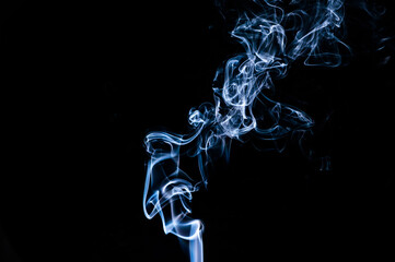 Smoke on a black background