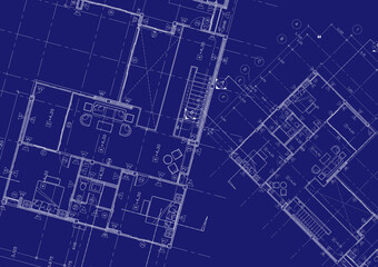 Floor plan designed building on the drawing.