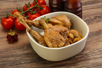 Rabbit stew in spicy sauce