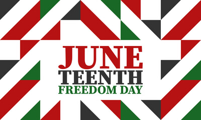 Fototapeta premium Juneteenth. Freedom and Emancipation day in June. Independence Day. Annual African-American holiday, celebrated in June 19. American history and heritage. Vector poster, illustration and banner