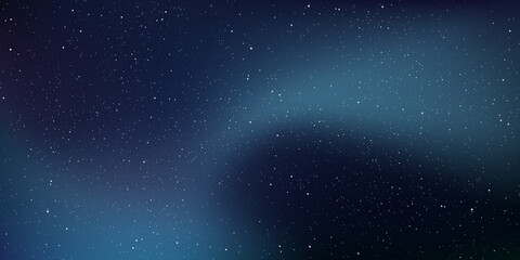 Fototapeta premium Realistic galaxy sky, Starry nights with bright shiny stars, Shining stars in the dark sky. Vector illustration.