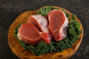 Fresh raw pork tenderloin for roast