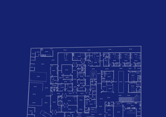 Floor plan designed building on the drawing.