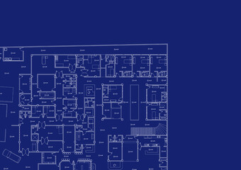 Floor plan designed building on the drawing.