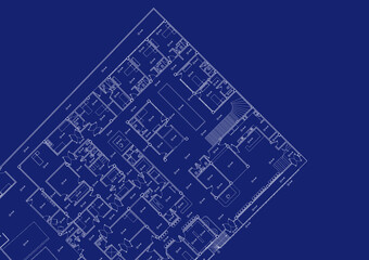 Floor plan designed building on the drawing.