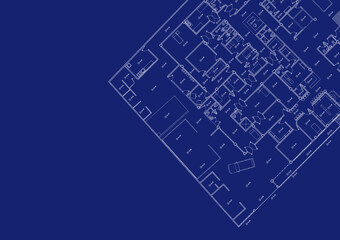 Floor plan designed building on the drawing.