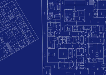 Floor plan designed building on the drawing.