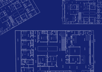 Floor plan designed building on the drawing.