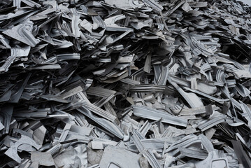 Metallrecycling. Aluminium. Metallpreise, Recycling - obrazy, fototapety, plakaty
