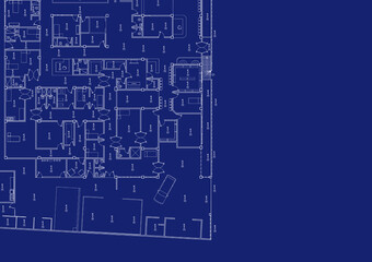Floor plan designed building on the drawing.