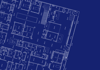 Floor plan designed building on the drawing.