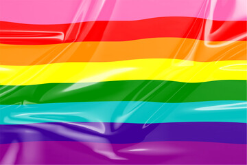 LGBT Pride Rainbow Flag. LGBT rights concept.