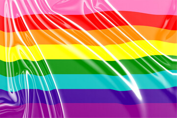 LGBT Pride Rainbow Flag. LGBT rights concept.