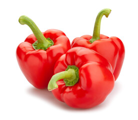 bell pepper path isolated on white
