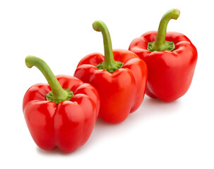 bell pepper path isolated on white