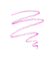 Bright lip pencil stroke on white background