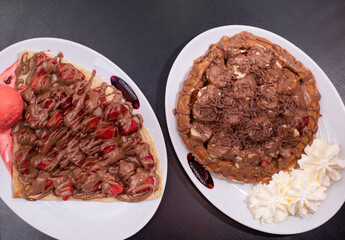 Chocolate Waffle & Chocolate Crepe.