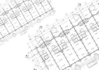 Floor plan designed building on the drawing.