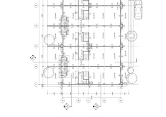 Floor plan designed building on the drawing.