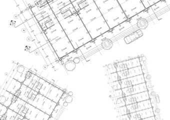 Floor plan designed building on the drawing.