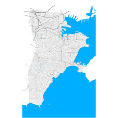 LaSeyne-sur-Mer, France Black and White high resolution vector map