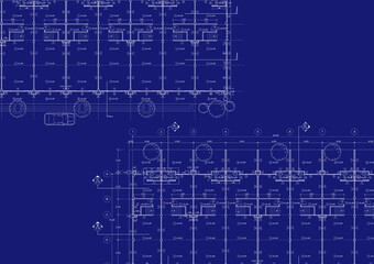 Floor plan designed building on the drawing.