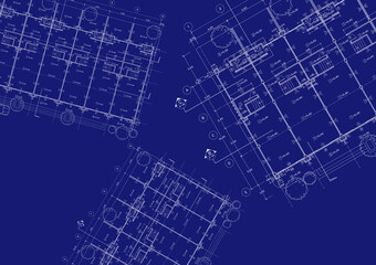 Floor plan designed building on the drawing.