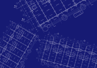 Floor plan designed building on the drawing.