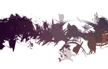 Painted artistic creation. Brushed vibrant wallpaper. Unique and creative illustration. Abstract background of colorful brush strokes.