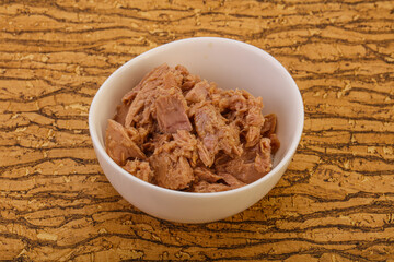 Canned tuna fillet for salad