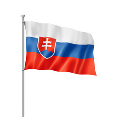 Slovakian flag isolated on white