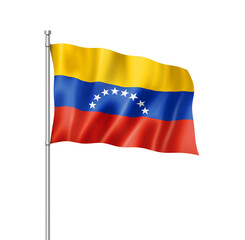 Venezuelan flag isolated on white