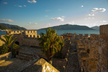 Fototapeta premium MARMARIS, TURKEY: View from Marmaris Fortress on a sunny day.